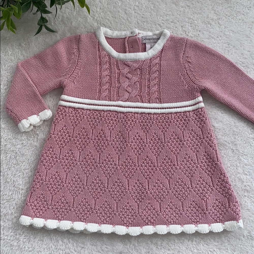 Catherine Malandrino Sweater Dress Dusty Pink 3-6M EUC